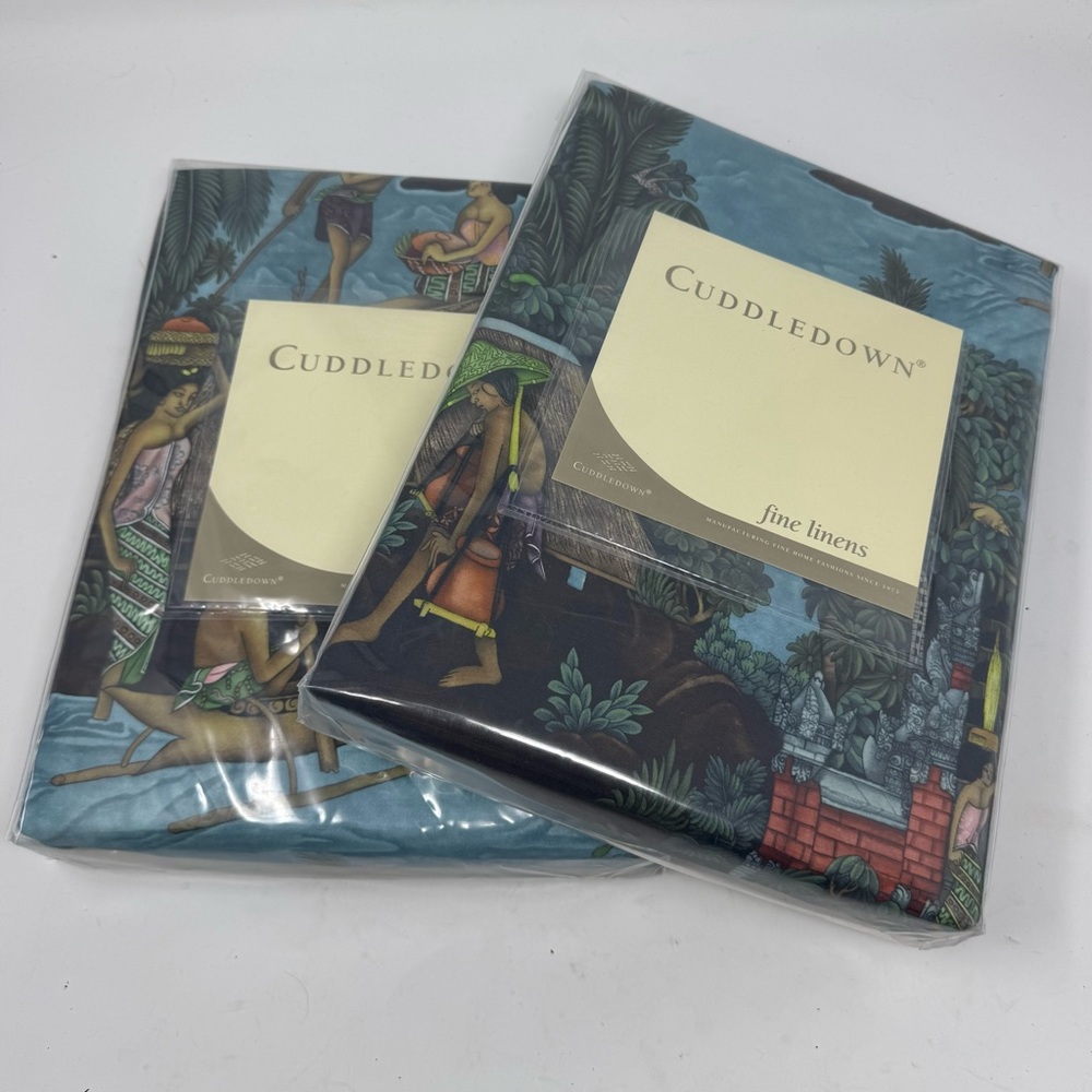 Cuddledown Polynesia Blue Multi Twin Duvet Cover NWT